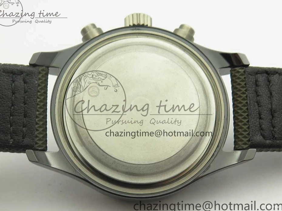 MIROTIME 0519 Classic PILOT IW389001 ZF 1:1 Best Edition Ceramic Case Green Dial on Green Nylon Strap A7750 (Function Same As Genuine) 7160